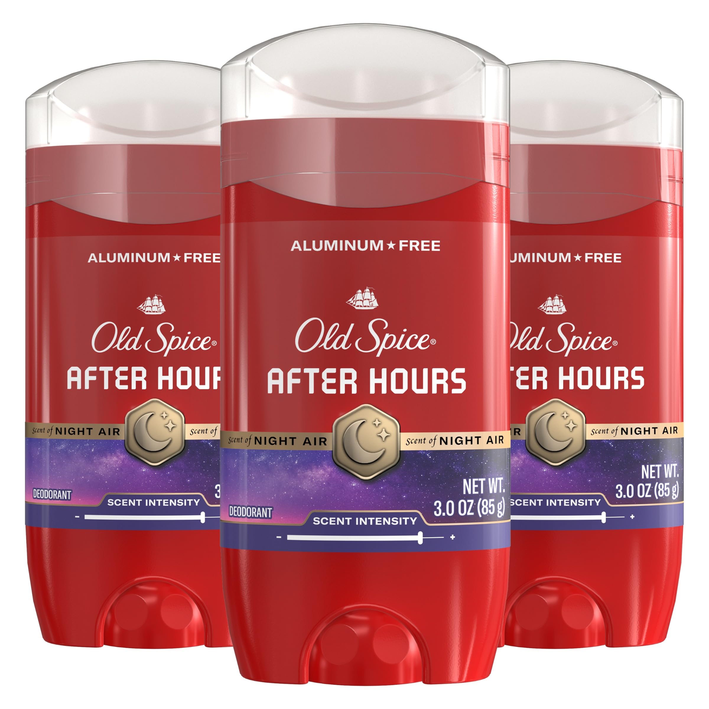 Aluminum Free Deodorant for Men, 24/7 Odor Protection, 24/7 Freshness & Lasting Scent, Afterhours with Spice Scent, 3.0 oz (Pack of 3)