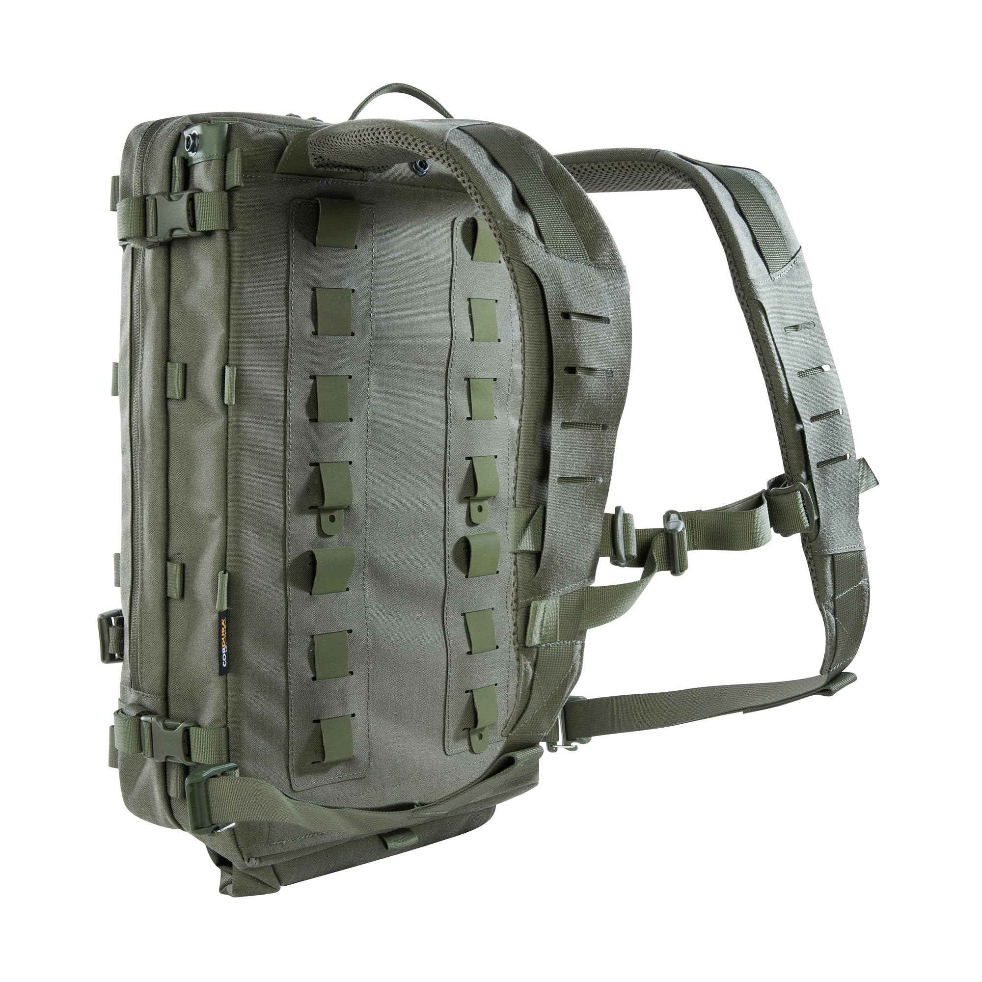 Tasmanian Tiger TT Breacher Pack plecak taktyczny dla sił zbrojnych z adapterem do nośników płyt i systemu Molle, szary kamienny-oliwkowy IRR, 14 Liter