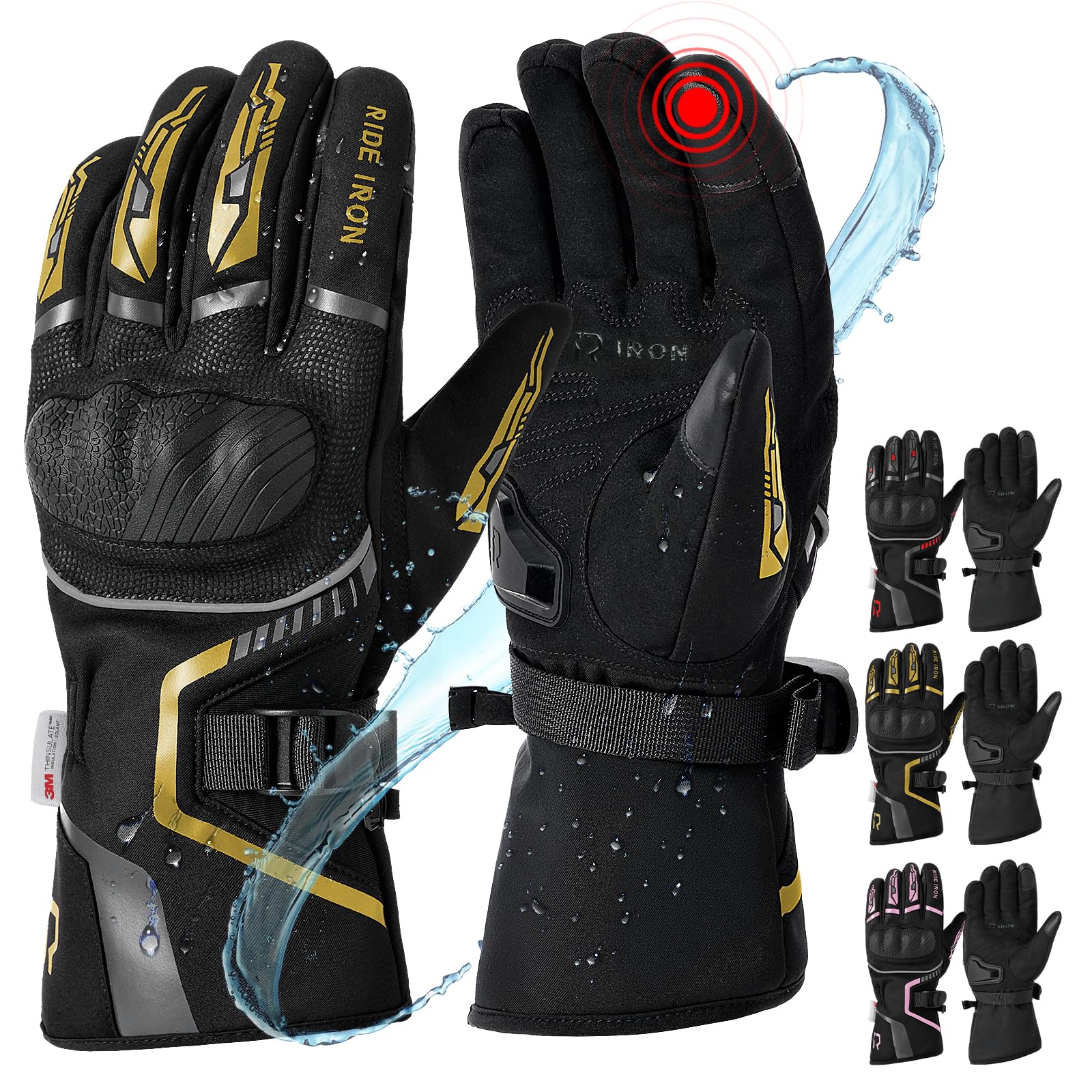 RIDEIRON Winter Motorcycle Gloves (B0FK9TTXXX)