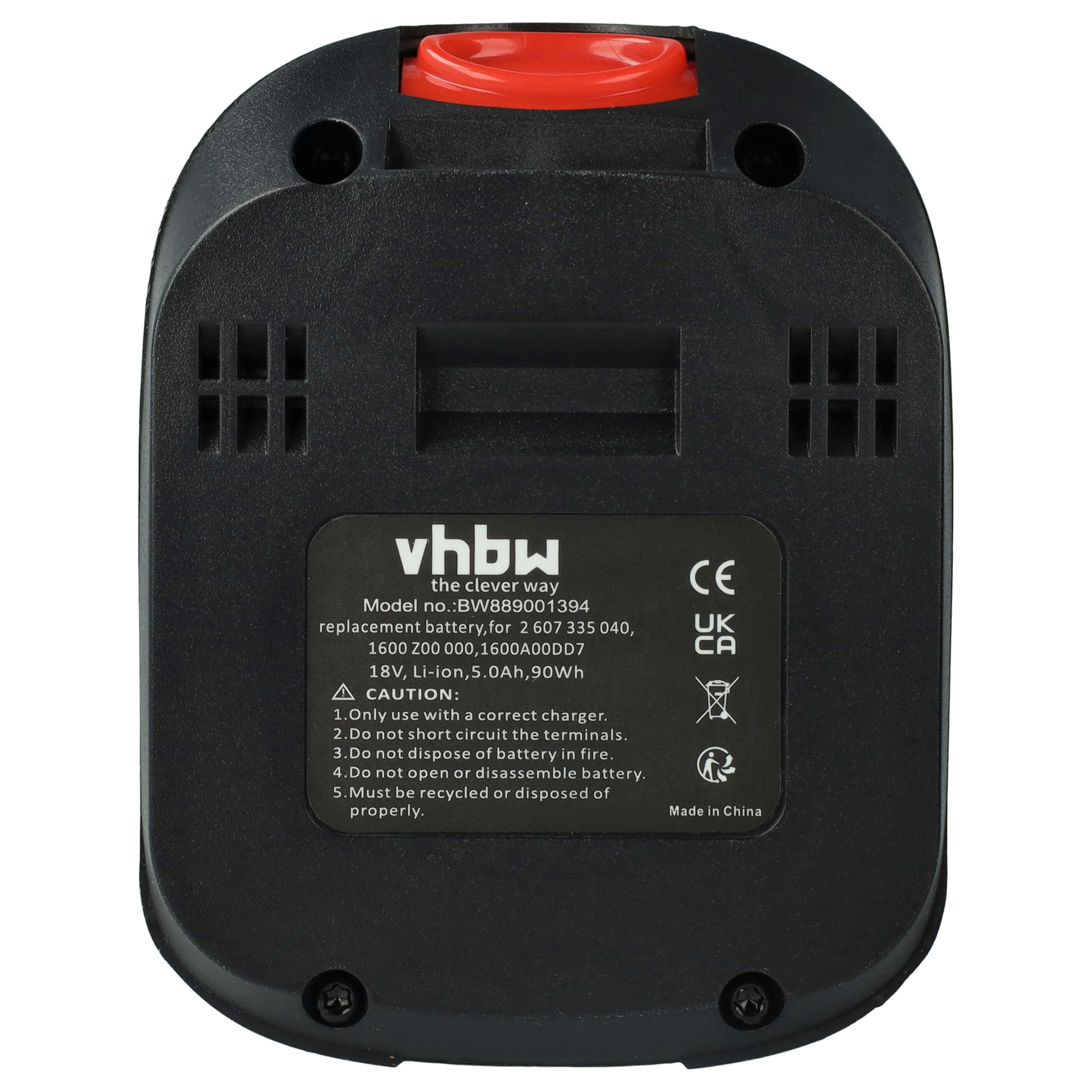 vhbw Akumulator kompatybilny z Bosch UniversalGrassCut 18, UniversalChainPole 18, narzędzie Uneo Maxx, akumulatorowe urządzenie ogrodowe (5000 mAh, litowo-jonowy, 18 V)