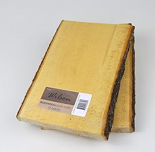 Wilson Basswood Rustic Wood Planks, Large: 11 inch Long x 7-9 inch Wide (2)