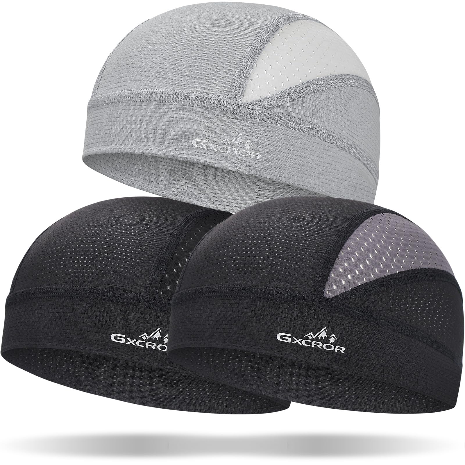 GXCROR Cooling Skull Cap for Men Women Sweat-Wicking Breathable Mesh Liner for Helmets, Summer Cycling Motorcycle