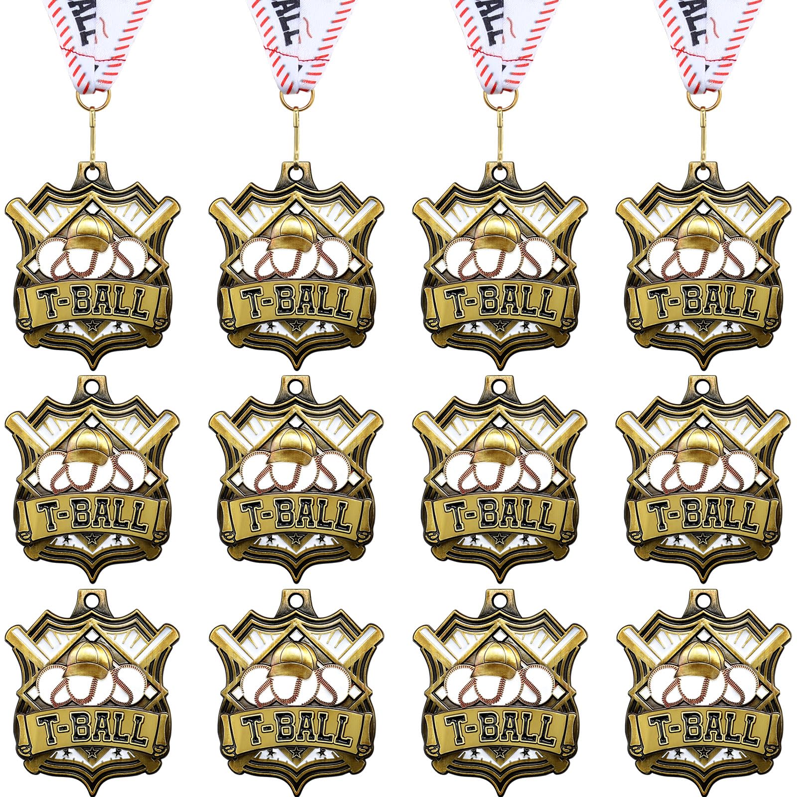 Ecation Sports Awards Medals with Neck Ribbons, 2''