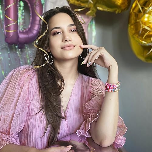 Miniatura 3 de Joya Love Colorido traje de amante de la amistad, pulseras apilables para niñas, apilables, en capas, heishi, surfista, arcilla de surfista,