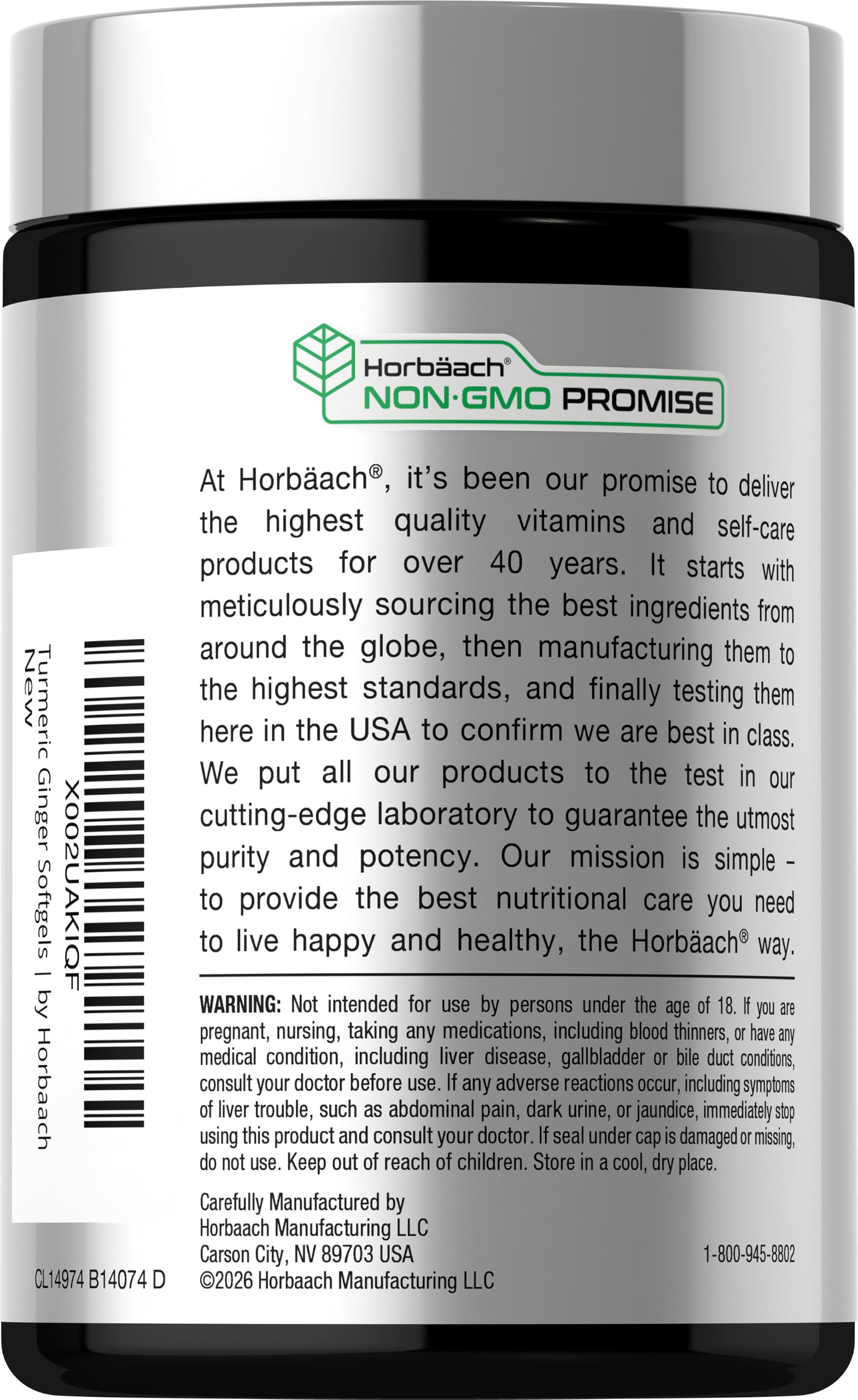 Horbäach Turmeric and Ginger Supplement | 180 Softgel Pills — Amazon image 3