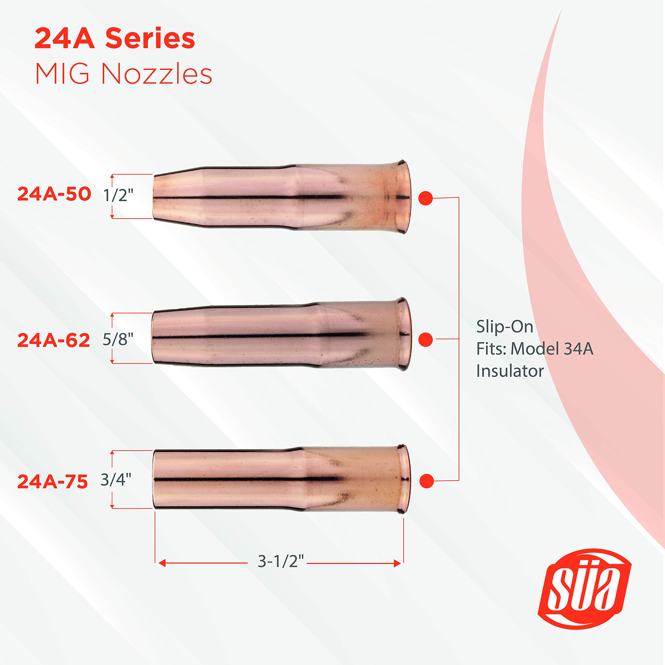 MIG Gun Consumables Kit - Compatible with Lincoln/Magnum 300 & 400 and Tweco #3 & #4-54A Diffuser - 34A Insulator - Tip: 0.035