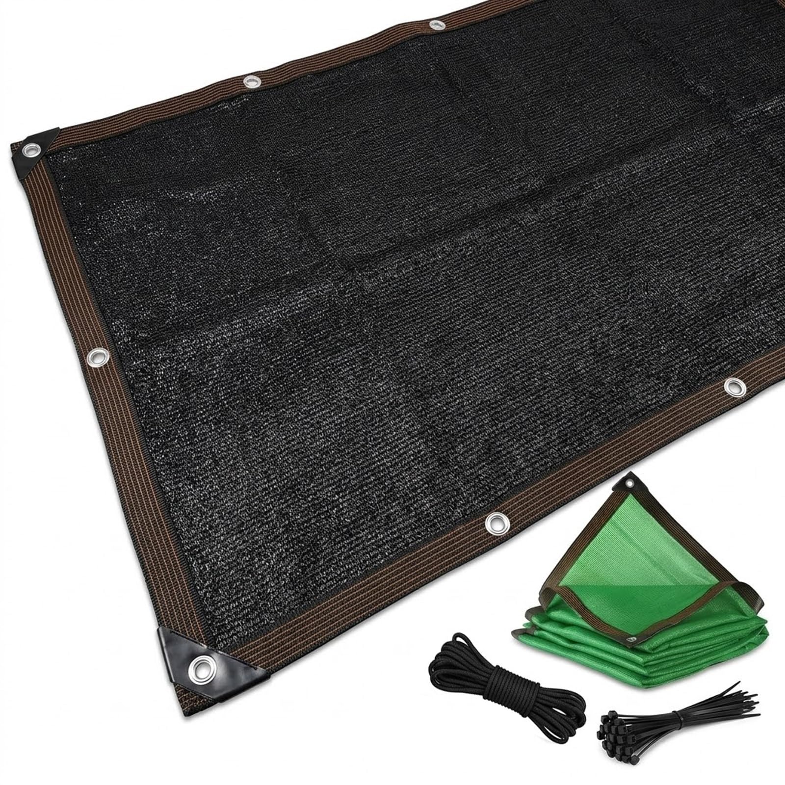 GLDYTVF Premium Black Greenhouse Shade Net with Grommets UVResistant Sunblock Cover for Garden Plants (1.2x1.8m 2x3m 2x6m 4x8m 5.5x10m)