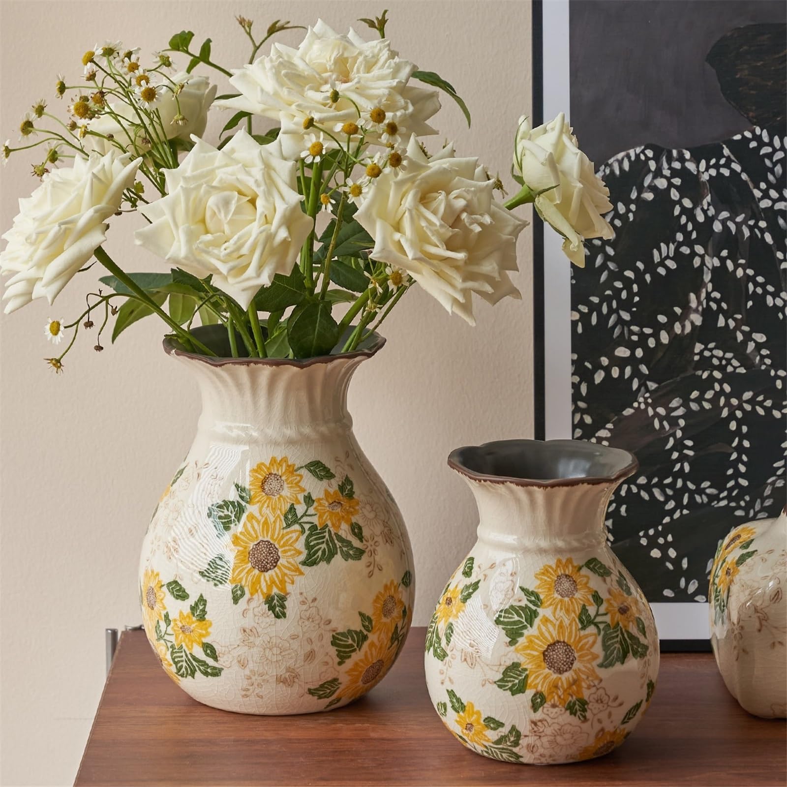 Dekoracji Ceramiczny wazon na kwiaty Vintage Farmhouse dekoracyjny
