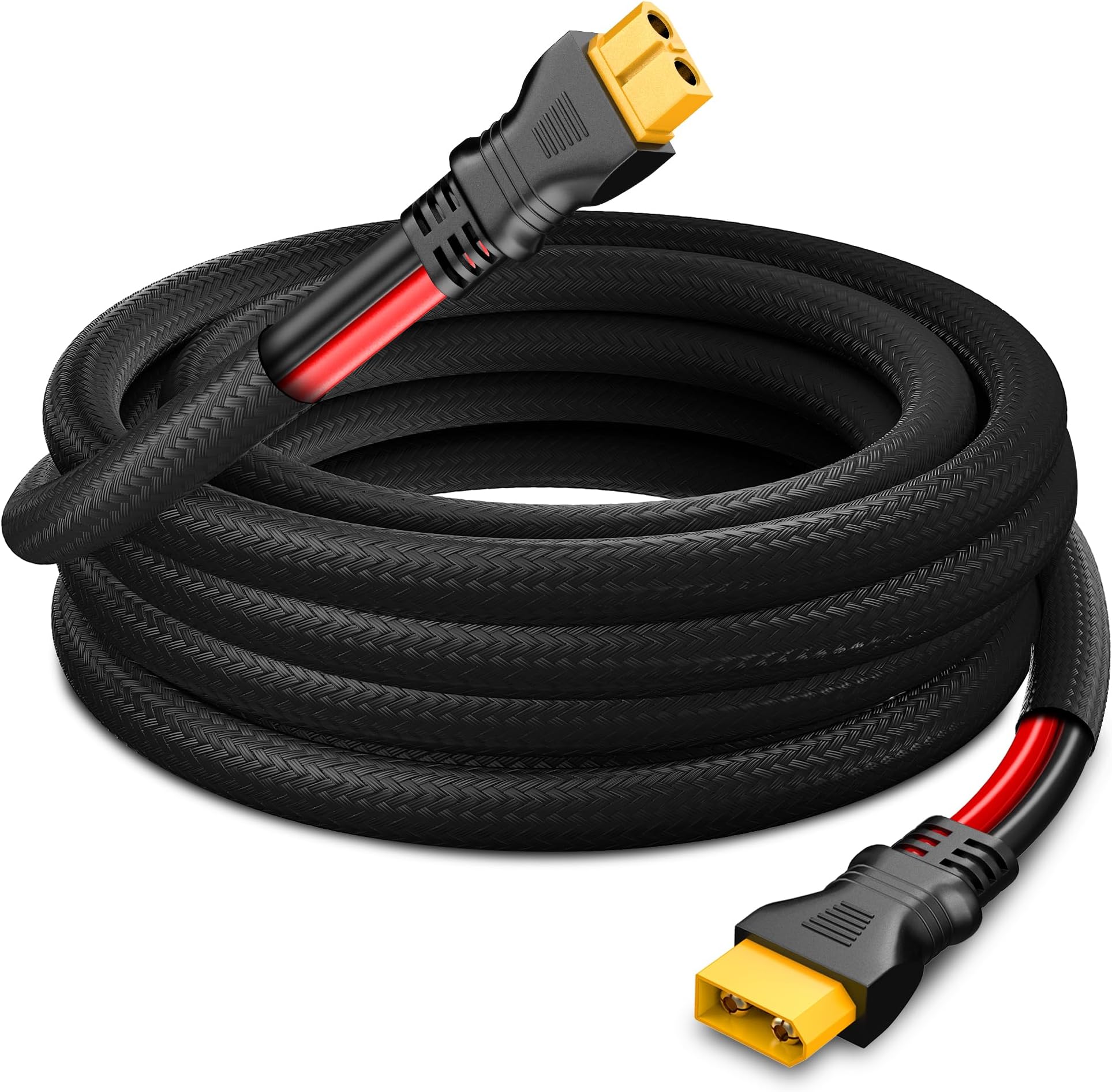 - XT60 Extension Cable(12AWG 6FT), XT60 Male to Female Extension Cable with Flame Retardant Sleeve,Injection Molded XT60 Adapter Wire for Portable Power Station Solar Panel Generator RC Battery