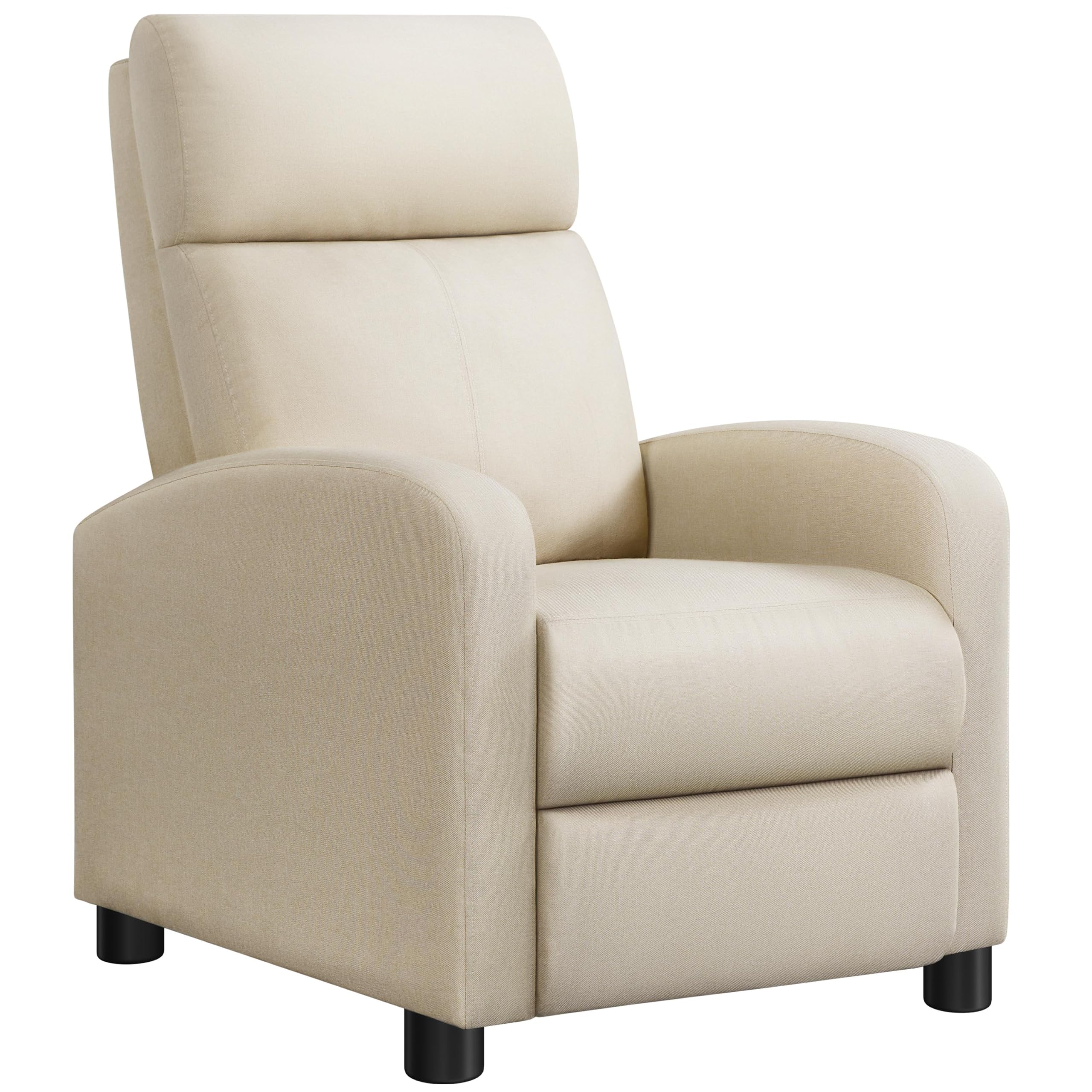 Yaheetech Recliner Chair with 3 Adjustable Angles Living Room Chairs Beige