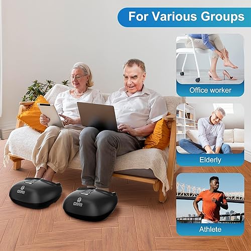 Miniatura 5 de COMFIER Máquina masajeadora de pies con calor, masajeador de pies para fascitis plantar y aliviar el dolor, masajeador de pies Shiatsu de