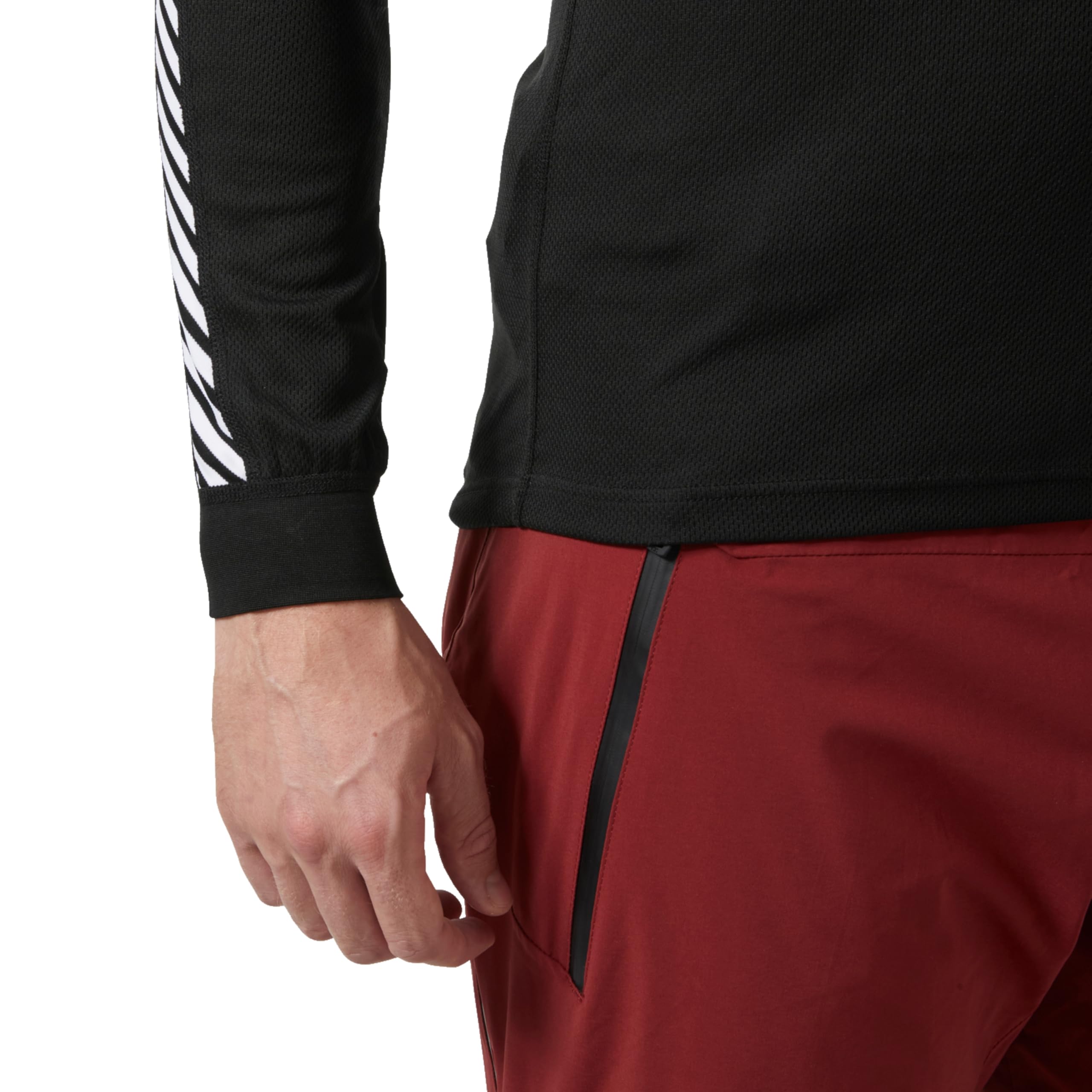 Helly Hansen Hommes HH Lifa Stripe Crew, Noir, M