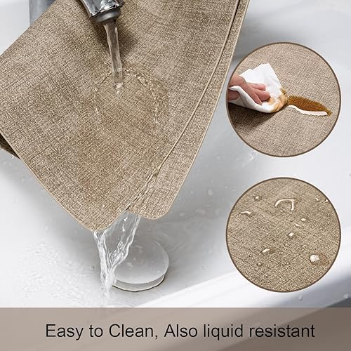 Miniatura 4 de Punkspace Juego de 8 manteles individuales y posavasos de piel sintética, impermeables, resistentes al calor, para mesa de comedor, fáciles de