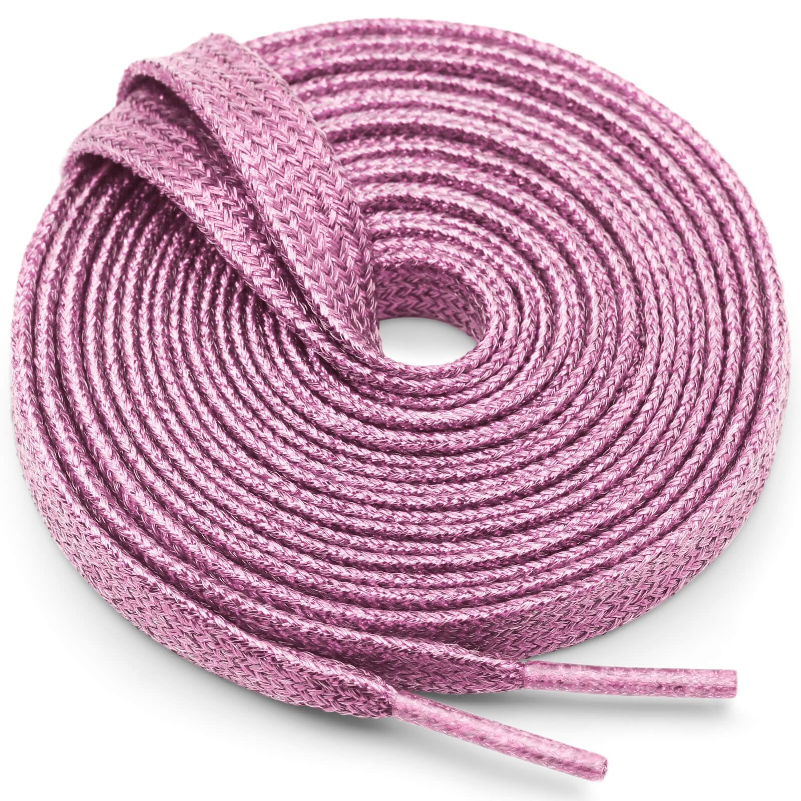 WEGOODZF Flat Glitter Shoe Laces: Metallic Sparkle Shoelaces for Sneakers -2Pair