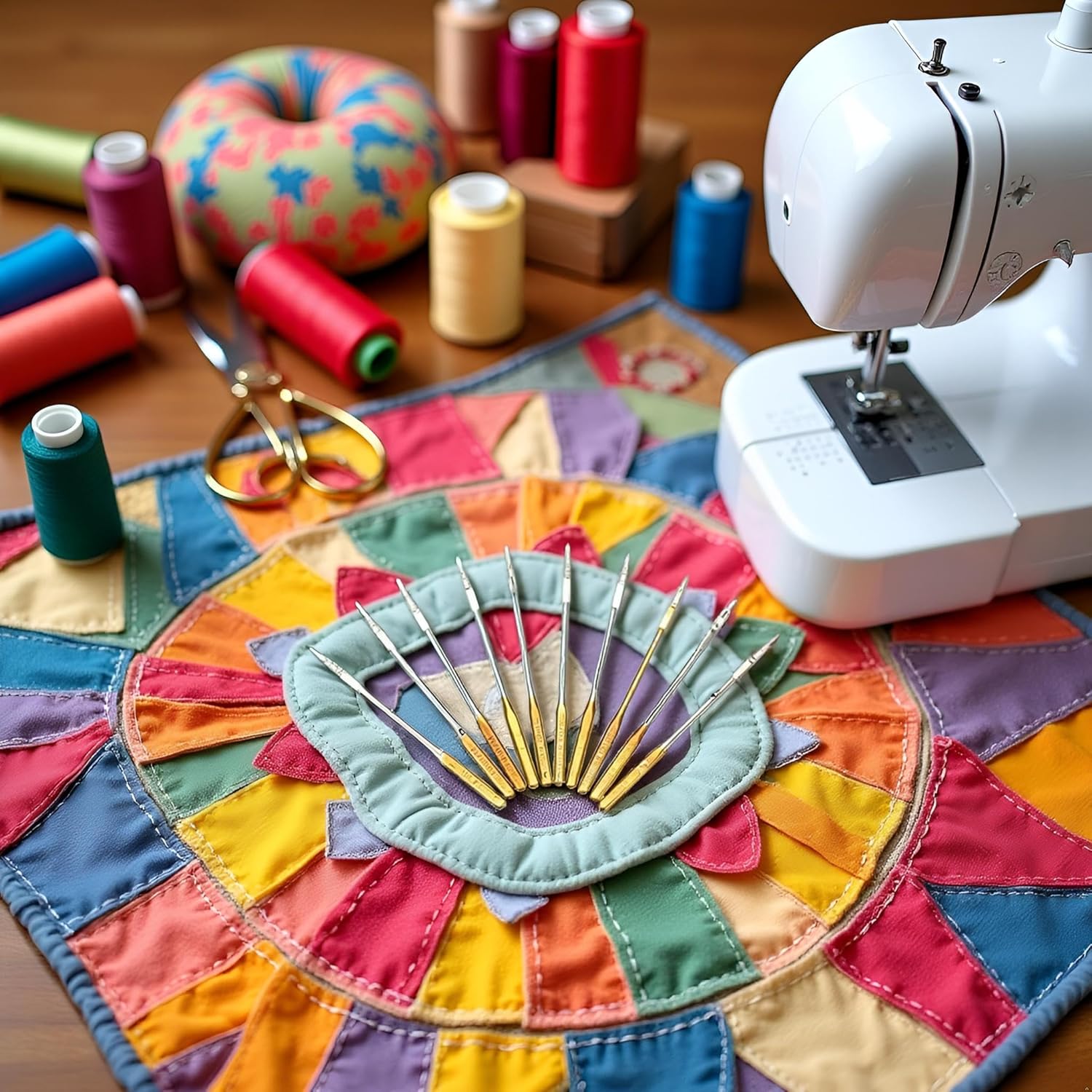 10 Pcs Golden Sewing Machine Needles,Big Eye Sewing Machine Home Sewing Machine Needles Sewing Macine Size 14/16/18 (Size 16) Sewing Notions and Supplies, Universal Fit, Home Use - Image 6