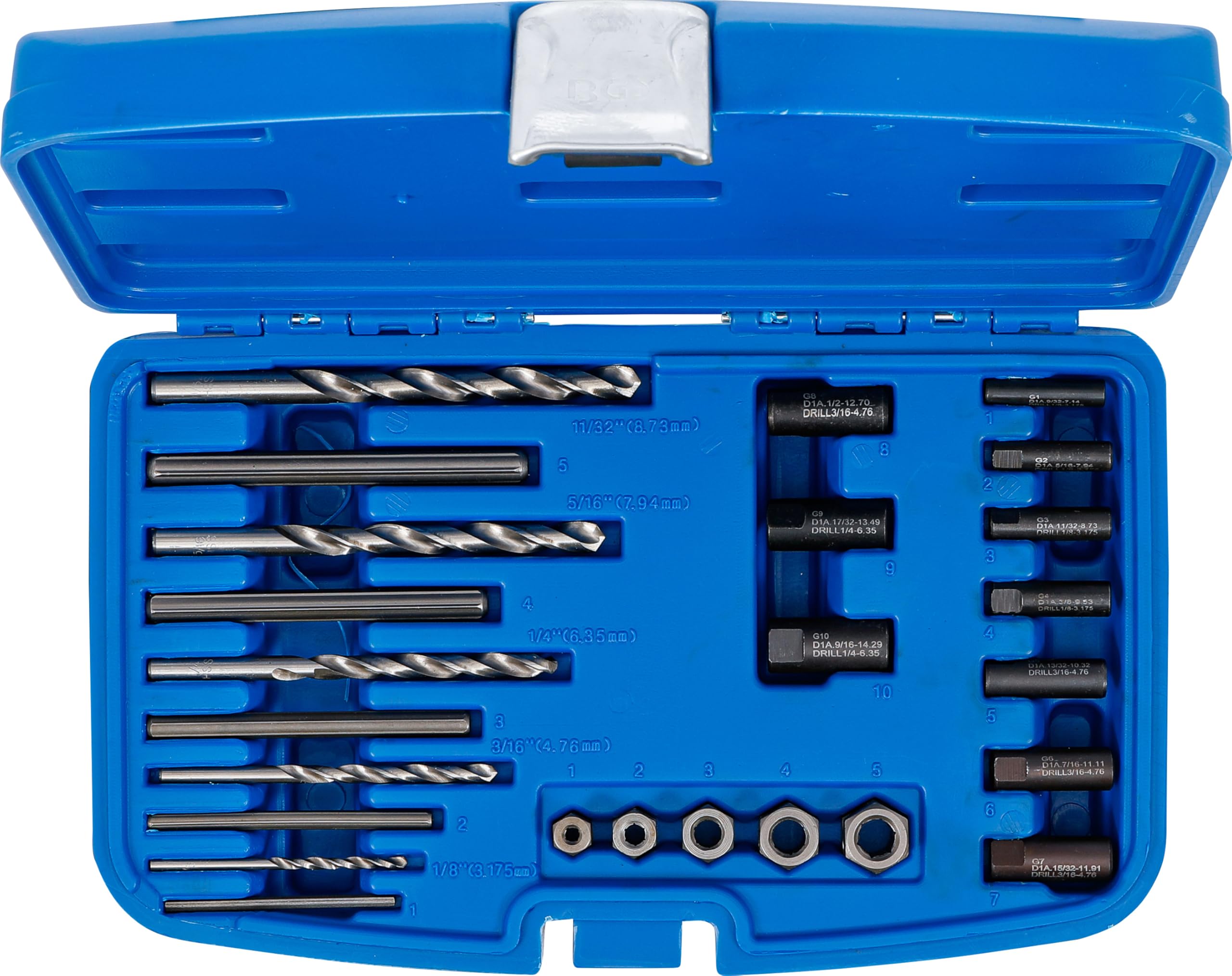 BGS 8462 | Juego de extractores de tornillos HSS | 25 piezas