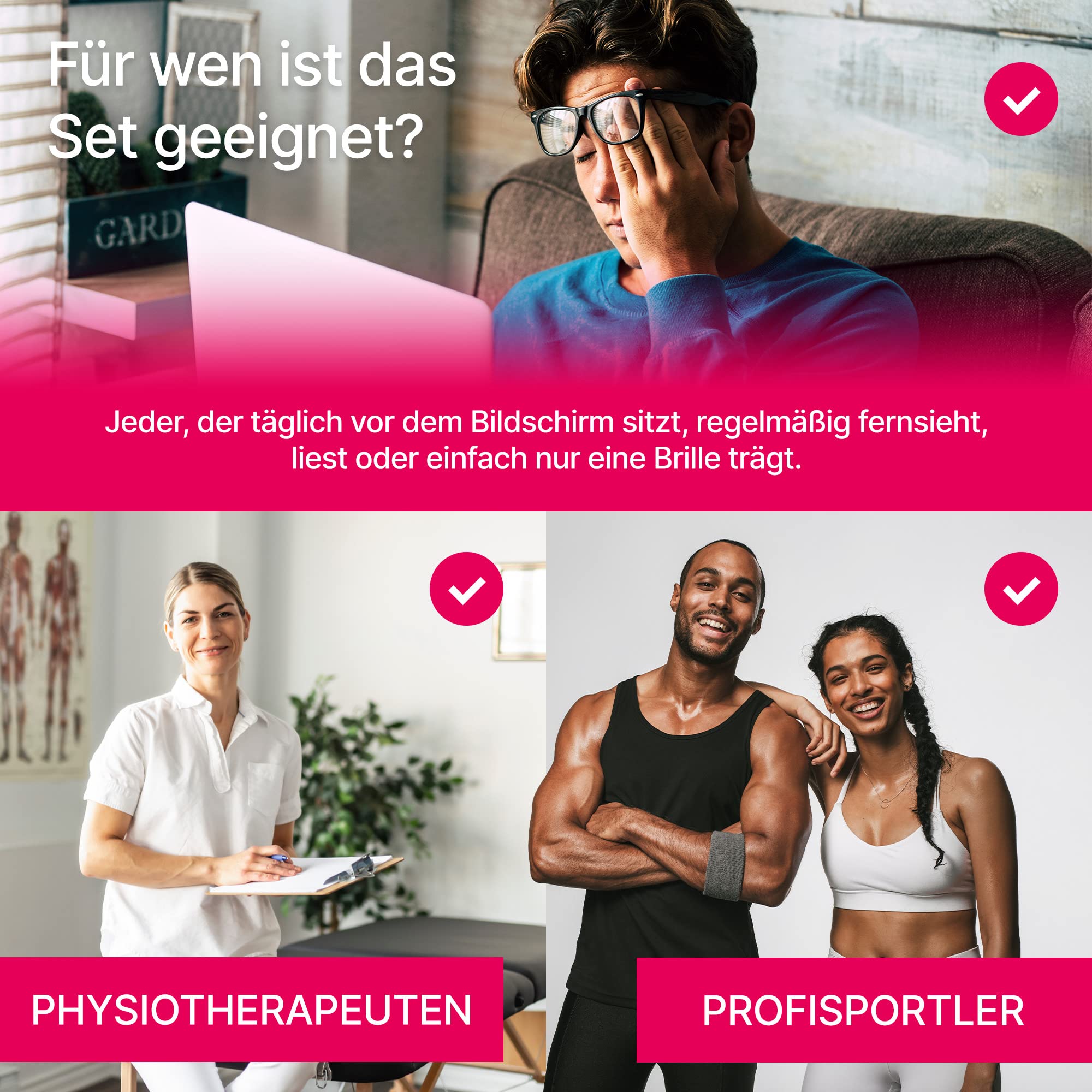 Kit de démarrage - Entraînement neuroathlétique pour une meilleure vision, réflexes et concentration - Avec panneaux visuels, string brun, lunettes et balle Marsden - Idéal pour le sport