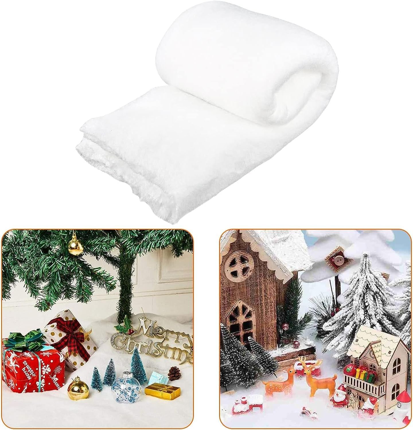 Christmas Snow Blanket 2.6 x 7.8ft, 17mm Thicken Artificial Fluffy Fake Roll for Village Display, White Christmas Decoration, Tree Decor (1PC) Christmas Snow Blanket 2.6 x 7.8ft, 17mm Thicken Artificial Fluffy Fake Roll for Village Display, White Christmas Decoration, Tree Decor (1PC)