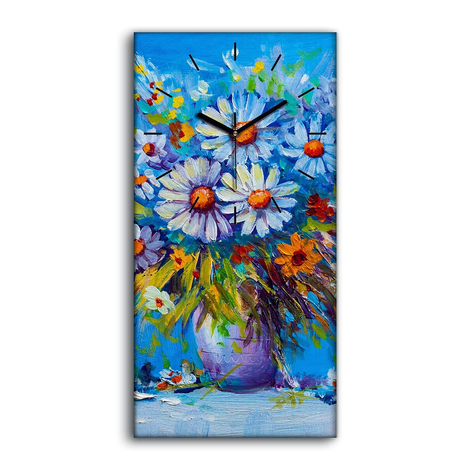 Horloge sur Toile Coloray art mural nature de 30x60cm pour décoration salon moderne
