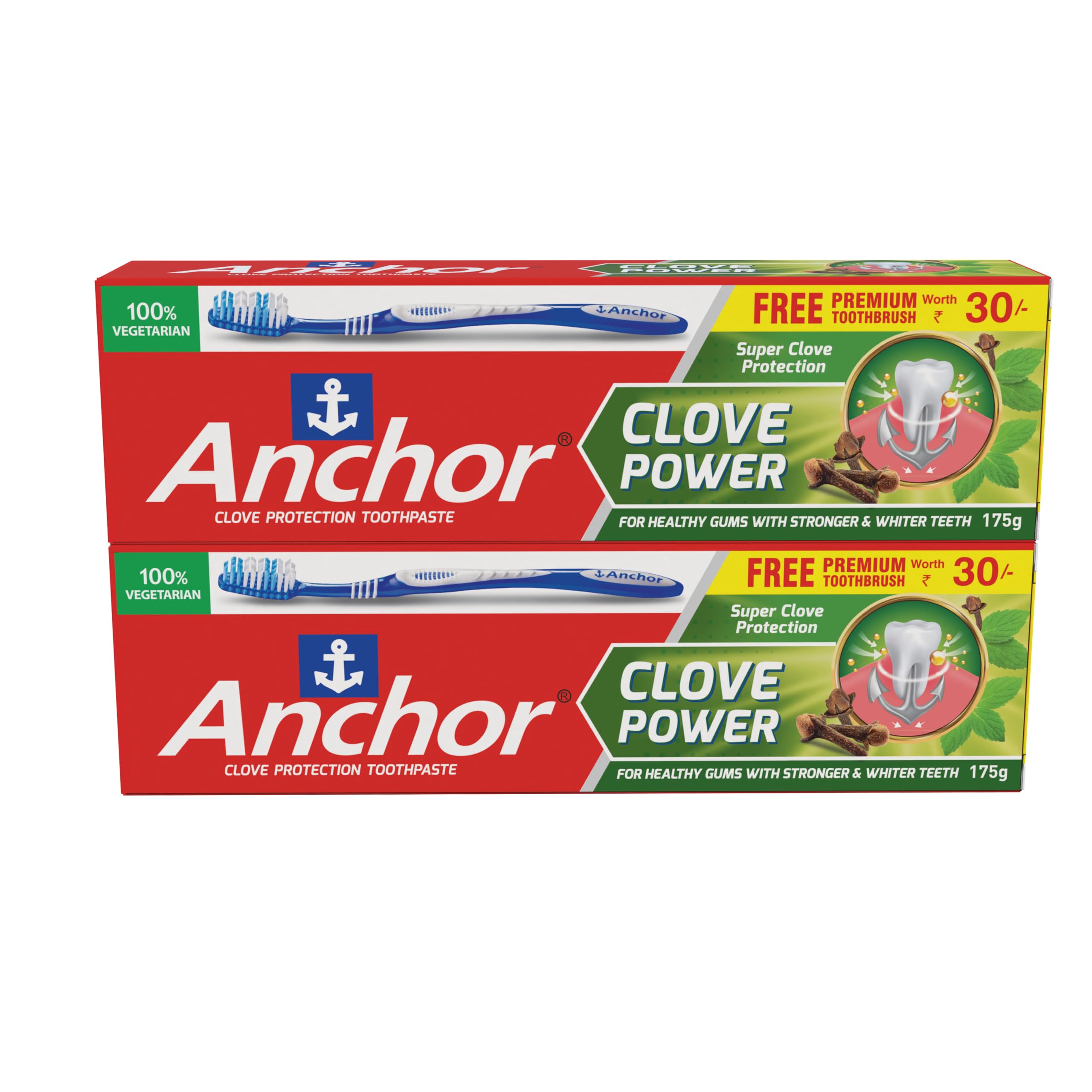 Anchor Clove Power Toothpaste - 175g | Pack of 2 | Free Toothbrush | Clove Oil Formula for Strong Teeth, Healthy Gums & Long-Lasting Freshness | Natural Oral Care Solution-image-32