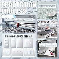 Vista 2 de 1 Pieza Placas de Interruptor de Luz con Espejo, Cubiertas de Salida de Acrílico, Placas de Pared Duraderas, Placas de Interruptor con Espejo