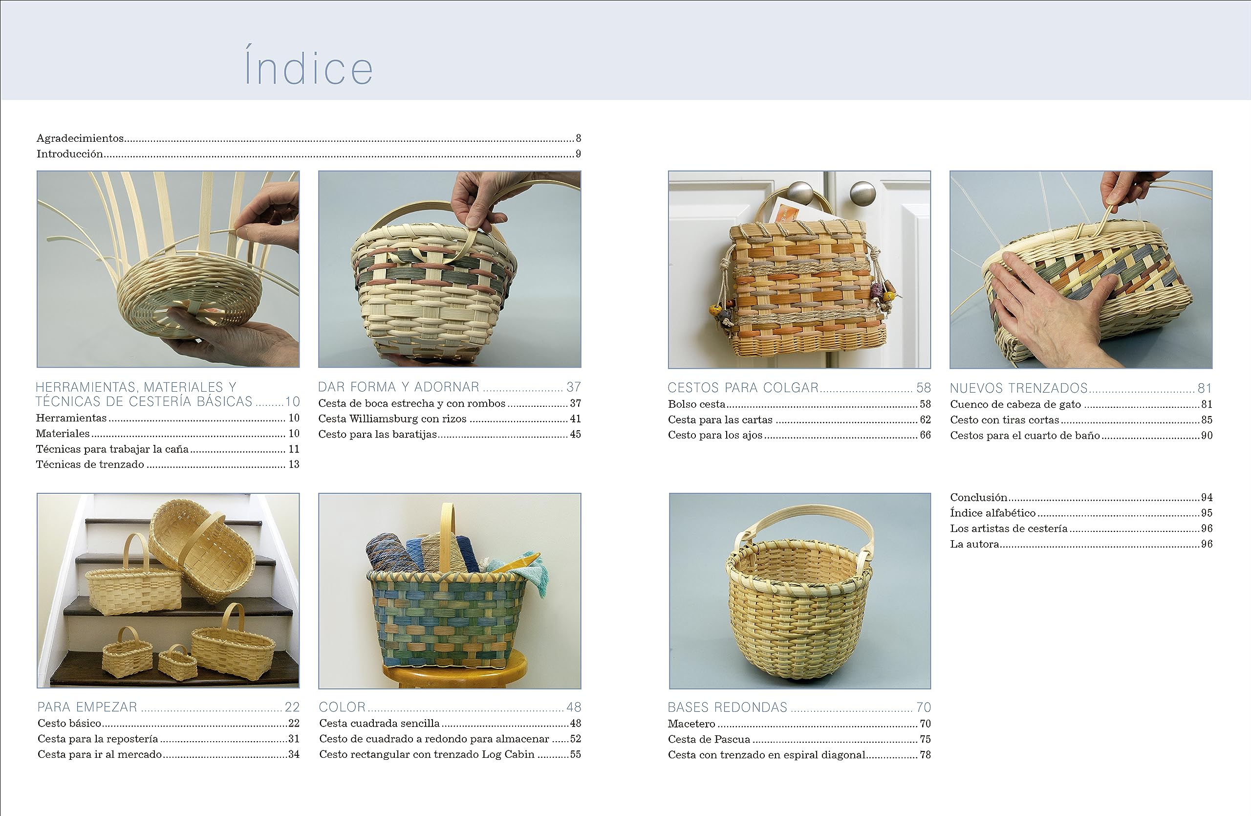 Manual práctico de cestería: 18 proyectos artesanales paso a paso