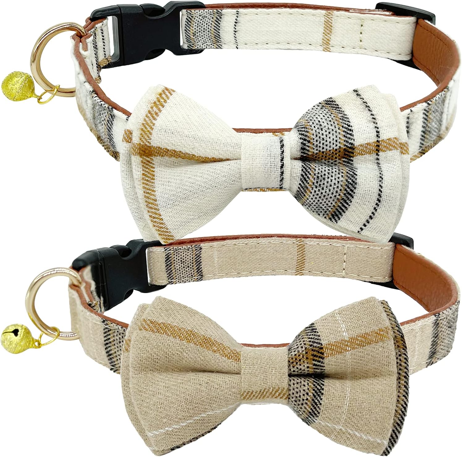 3 Packs Adjustable Dog Collars With Puppy Buckle, Patterned For Small Medium Large Dogs M