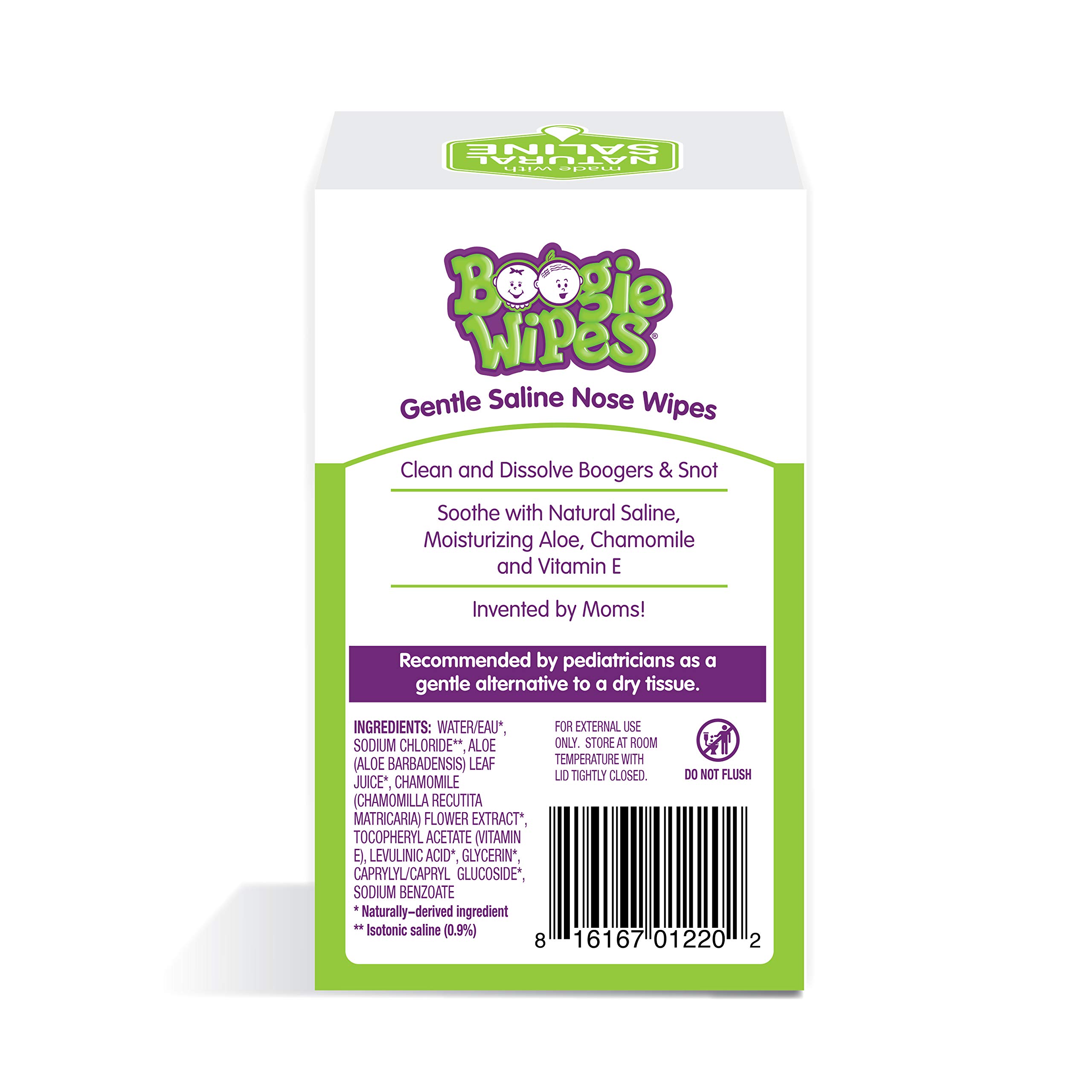 Hand, Face and Nose Wet Wipes for Kids and Baby, Boogie Wipes Single
