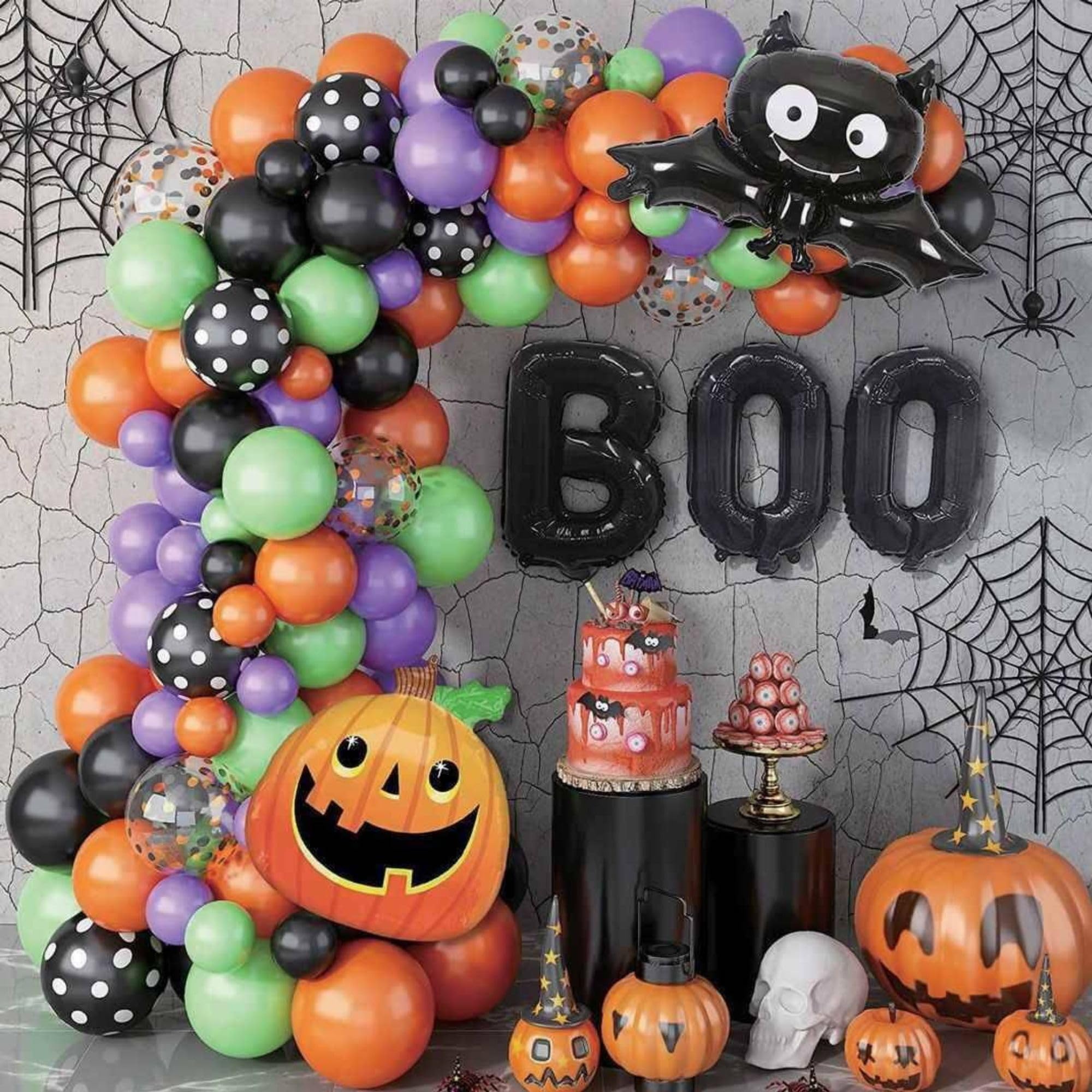 Zestaw Deluxe do łuku balonowego na Halloween / 93 sztuki