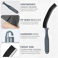 Vista 2 de Cepillo de limpieza de huecos para fregadero, cepillo de limpieza de hendiduras de cerdas duras para el hogar, baño, cocina, cepillo de limpieza