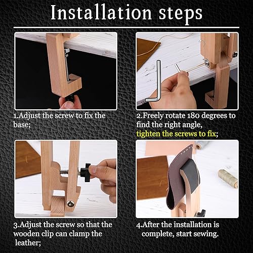 Vista 12 de Stitch Pony Horse Clamp - Pony de costura de cuero para costura y trabajo de cuero a mano