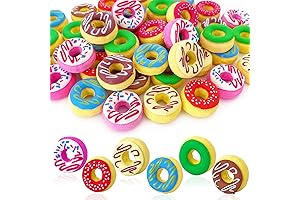 30 Pieces Erasers, Brightly Colored Donut Novelty Erasers Assortment