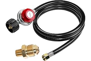Regulador de Gas Propano Ajustable de 5 pies 0-20 PSI con Manguera,...