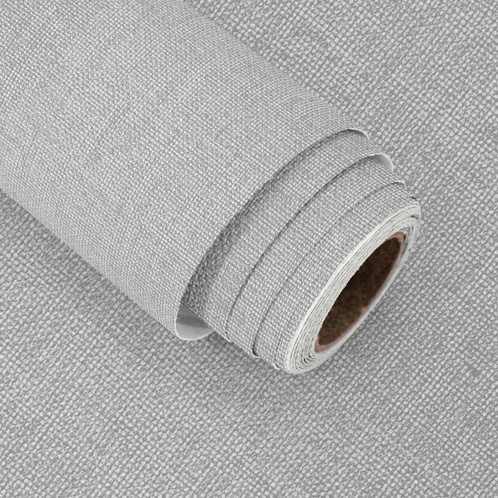 Light Gray Grasscloth Peel and Stick Wallpaper Textured Contact Paper 15.7in x 196.8in Light Gray Faux Linen Wallpaper Vintage Grasscloth Self Adhesive Removable Wall Paper for Cabinets Vinyl