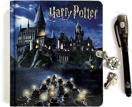 Playhouse Harry Potter Hogwarts Lock & Key Lined Page Diary Journal with Invisible Ink Pen for Kids