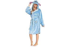Lilo and Stitch Fleece Bathrobe with Hood for Women