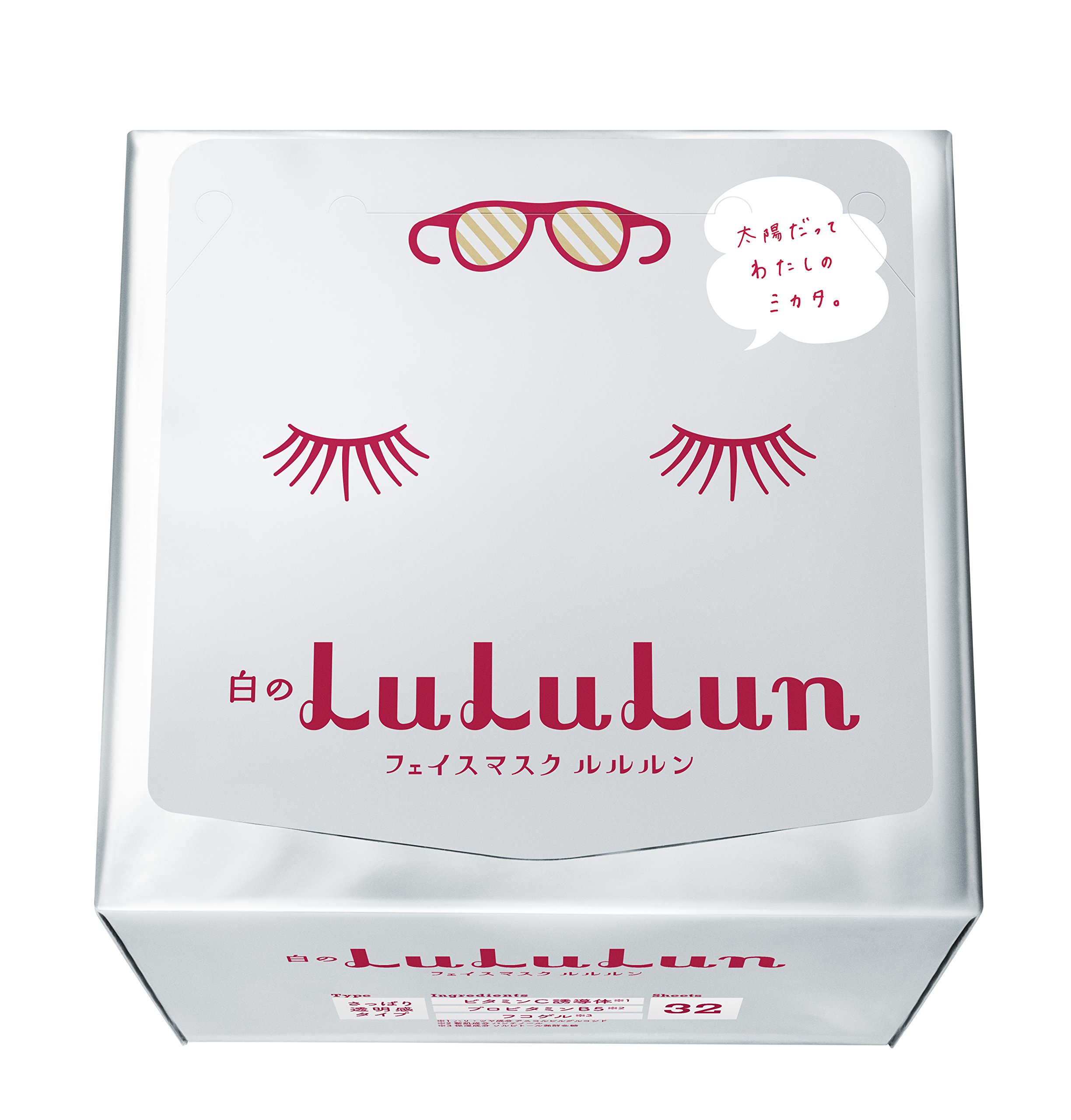 パック・フェイスマスク ruru Lululun JAPAN NEW face mask white Rururun 32 pieces (refreshing