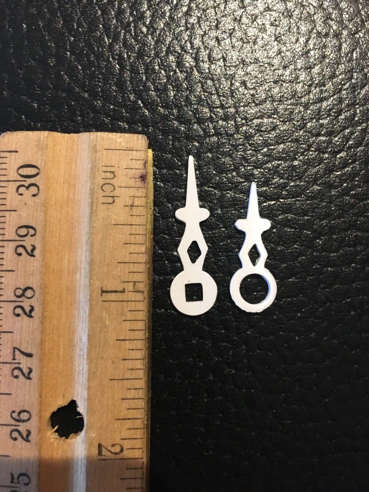 Tools and Replacement for Clock. Cuckoo Clock Parts (U)- White Hands-Small- 15/16” Center Square Hole Minute Hand
