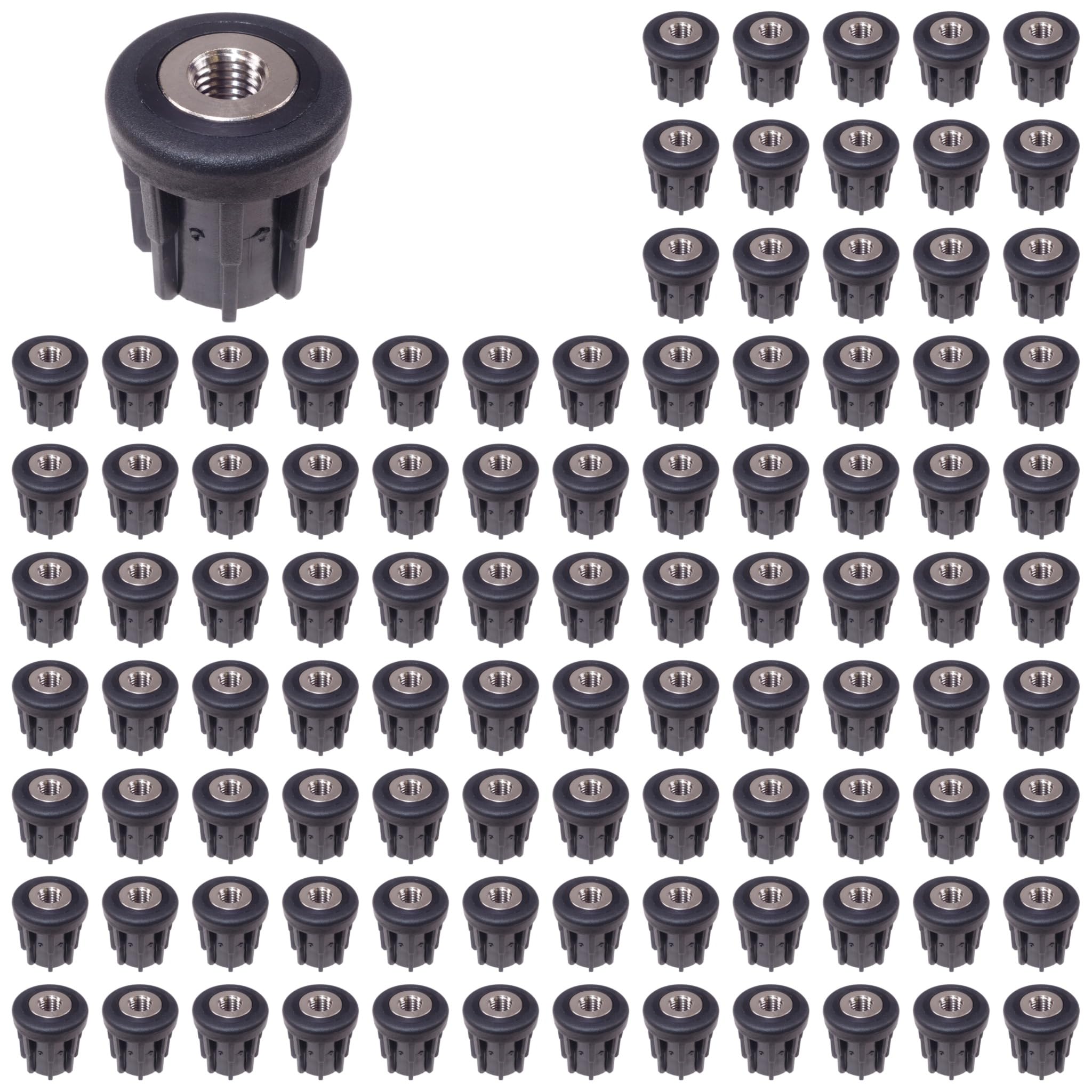 100 tapones roscados M12, D38 x 1,5, plástico PA reforzado con fibra