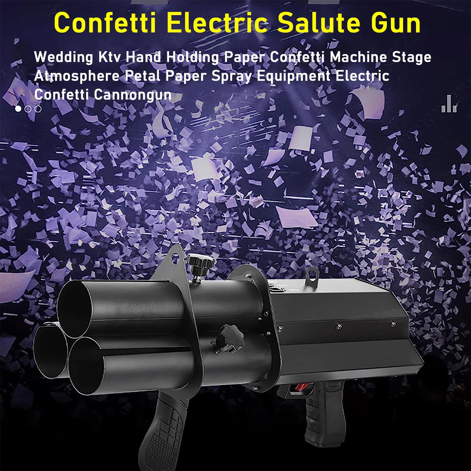 RayGenius Handheld Konfetti Launcher Kanone Mit Lichtern, FüR Party, Club, Hochzeit, Bar, Neujahr Und Geburtstag, Elektronische Konfetti Jet Maschine, Elektrische Konfetti Shooter