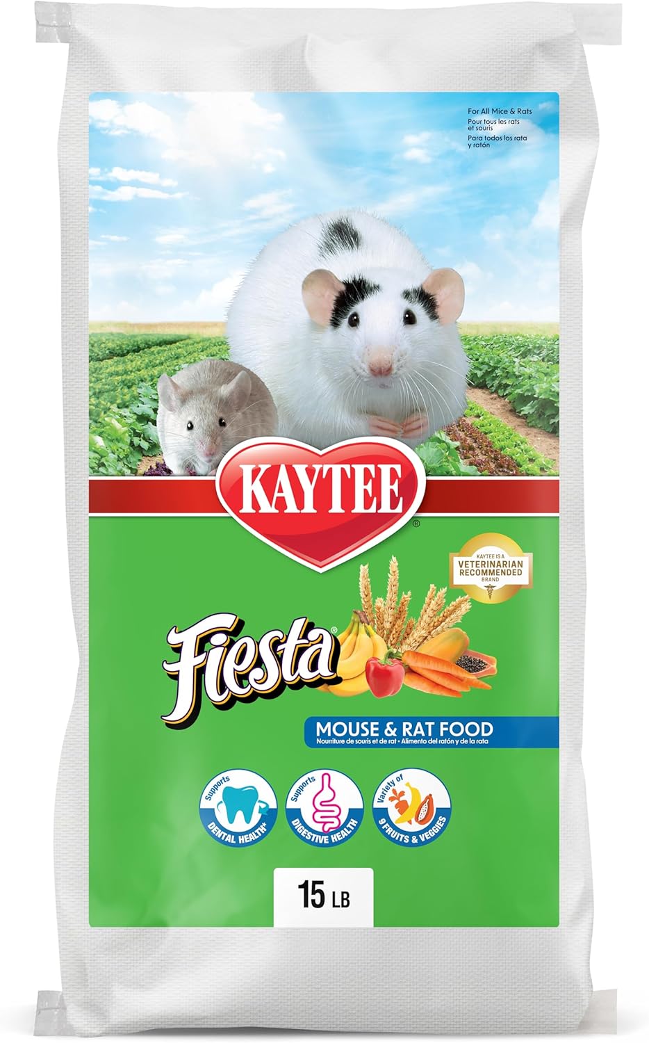 Kaytee Fiesta Mouse & Rat Food Flavor Medley 15 Pounds