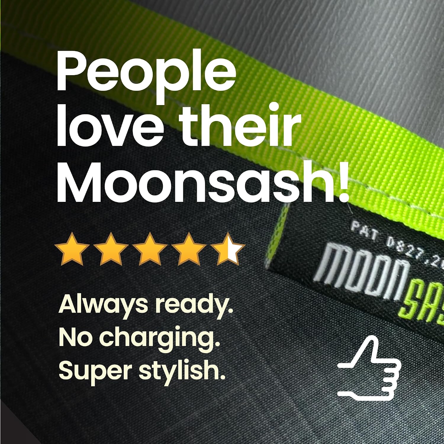 MOONSASH Reflective Sash for Walking At Night | USA-Made | Fitted, Reversible + Patented Night Walking Safety Gear | Perfect Belt/Reflective Vest for Women & Men Alternative | Essential Running Gear image 4