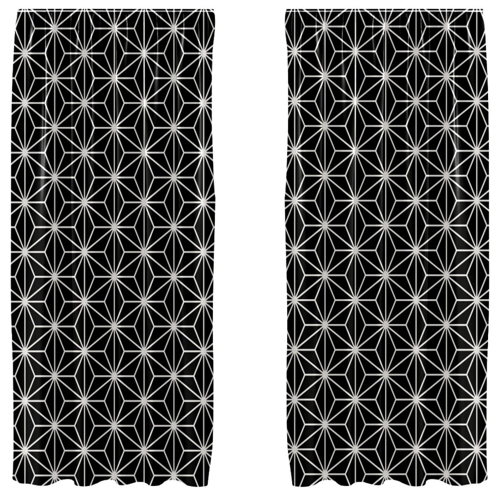 Rideaux occultants pour retrouver le sommeil avec motif etoile noir