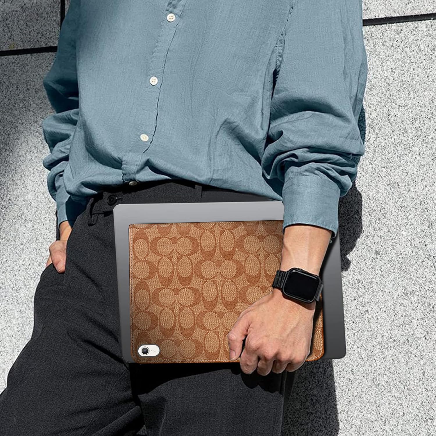 Designer Compatible with iPad (A16) 11th Generation Case 11 Inch 2025,iPad 10th Generation Case 10.9 Inch 2022,Slim Stand PU Leather,with Pencil Holder and Soft TPU Back,Auto Sleep/Wake-Brown