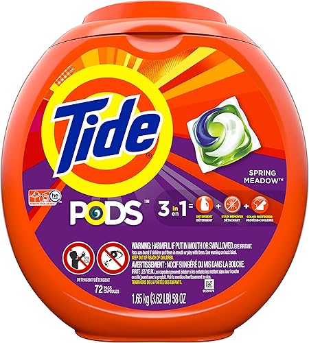 Miniatura 20 de Tide PODS cápsulas de detergente para lavandería, removedor de manchas 3 en 1, combatiente de olores, protector de color, 112 unidades, compatible