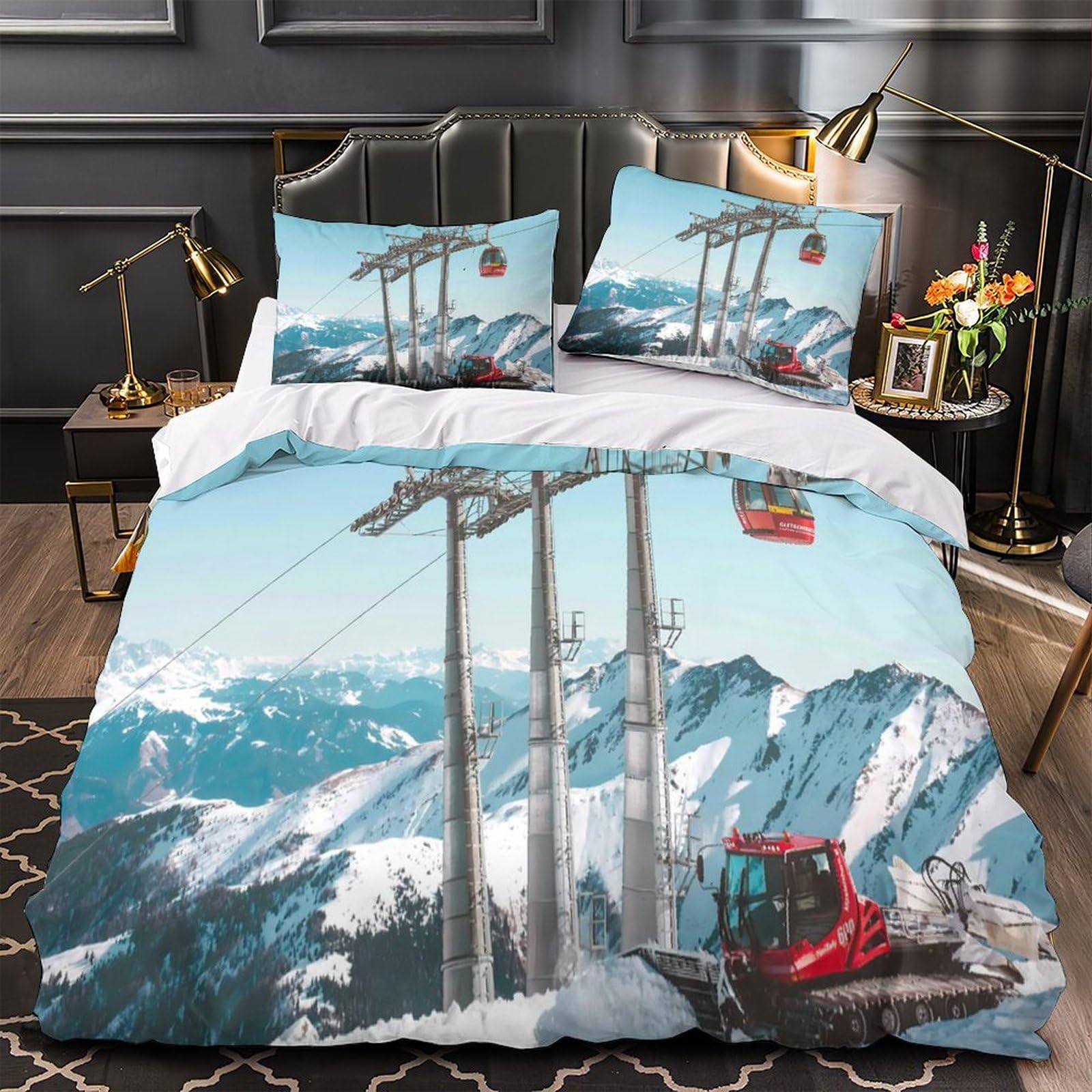 Housse de couette chiot sibérien pour chambre d'adolescent douillette 3D