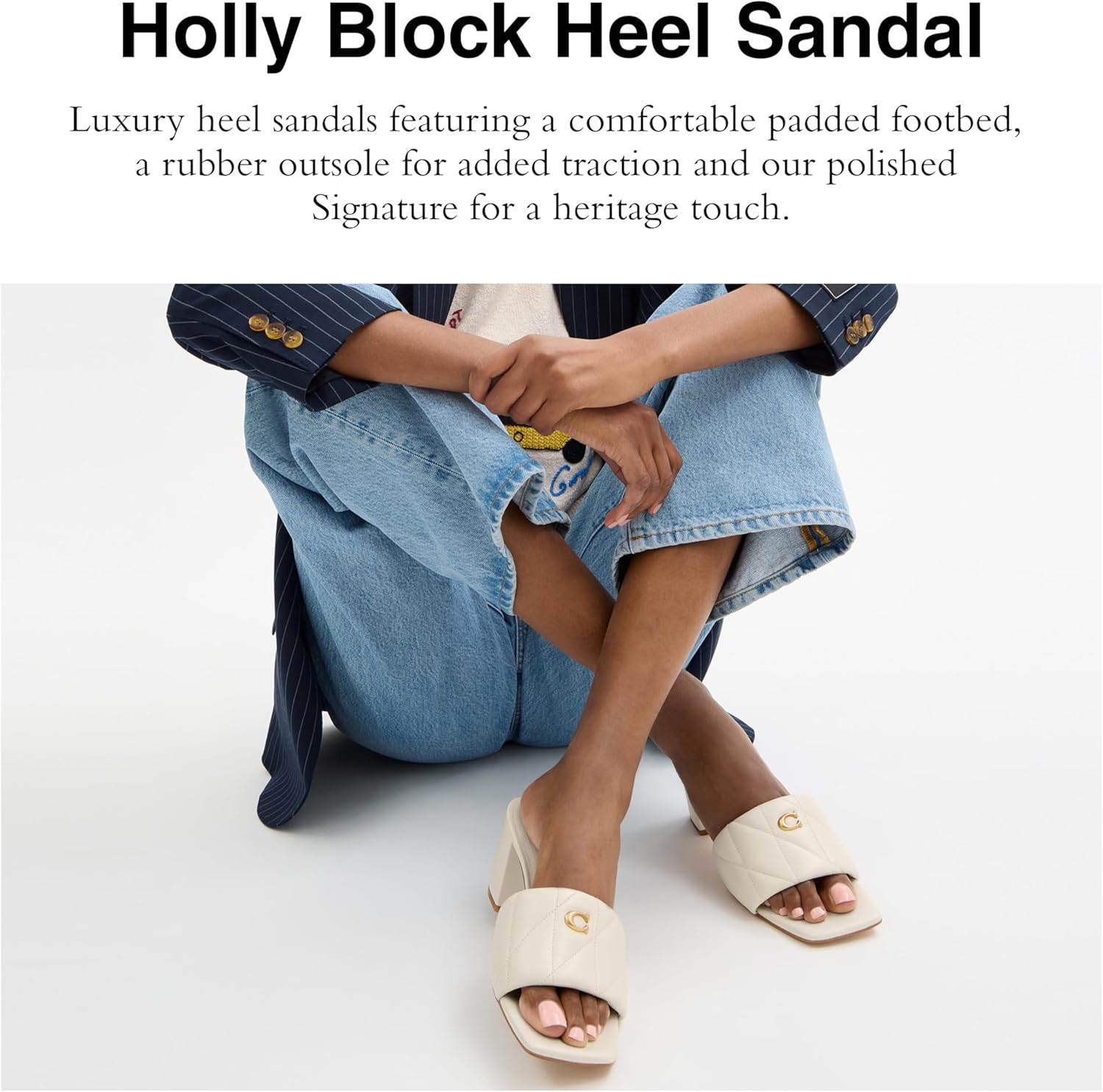 COACH Women's Holly Block Heel Sandal