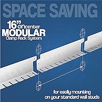Vista 4 de Fulton Woodworking Tools Abrazadera modular F-Clamp Fácil y rápido de alinear Pre-perforado 16 pulgadas en el centro Paquete de 3