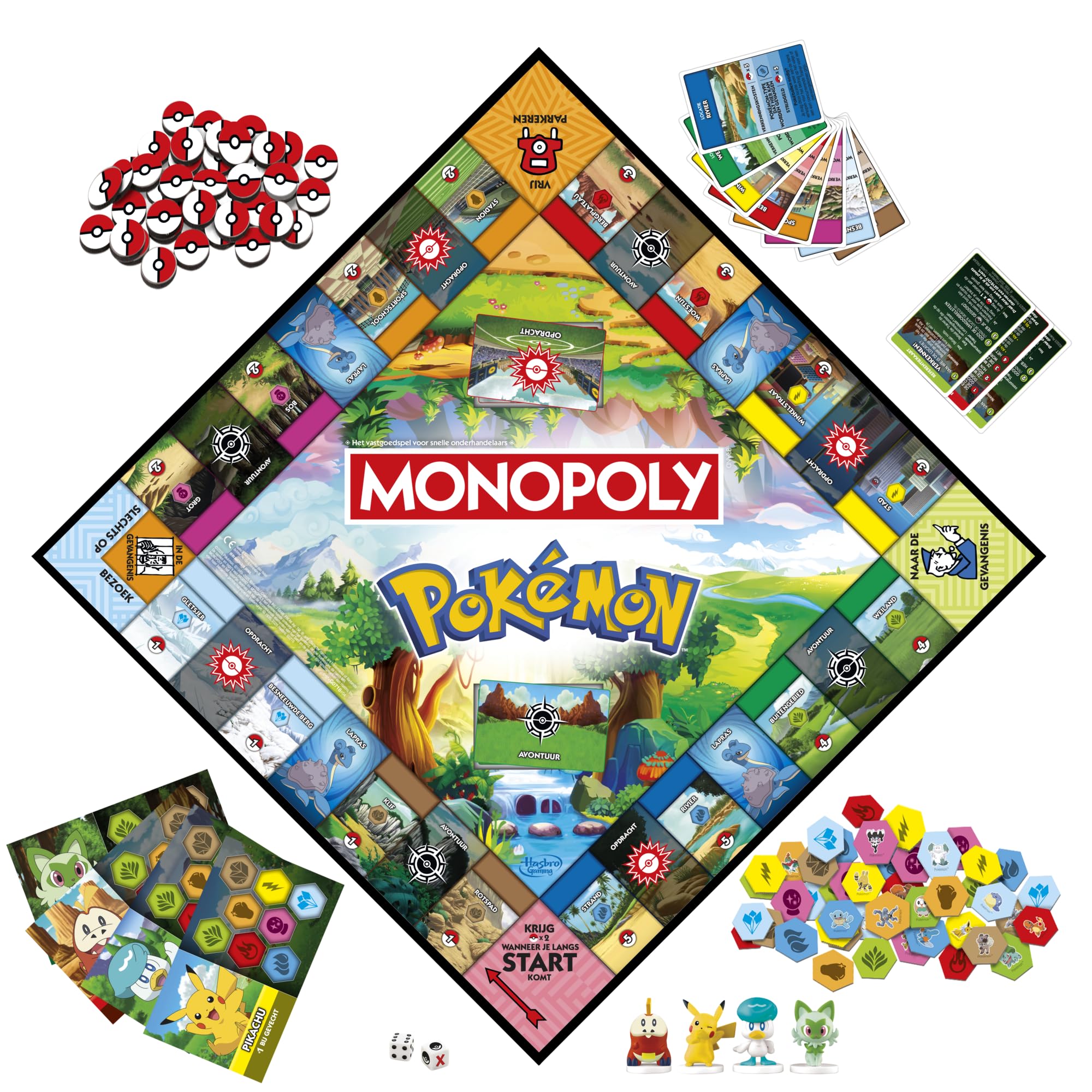 Monopoly Pokémon Edition, gioco da tavolo, versione olandese