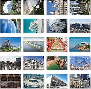 xtvinvm Rio de Janeiro Brazil Travel Postcards from Around the World Vintage Postcard Pack for Mailing Business Christmas Holiday Birthday Postcards with Mailing Side Set of 20